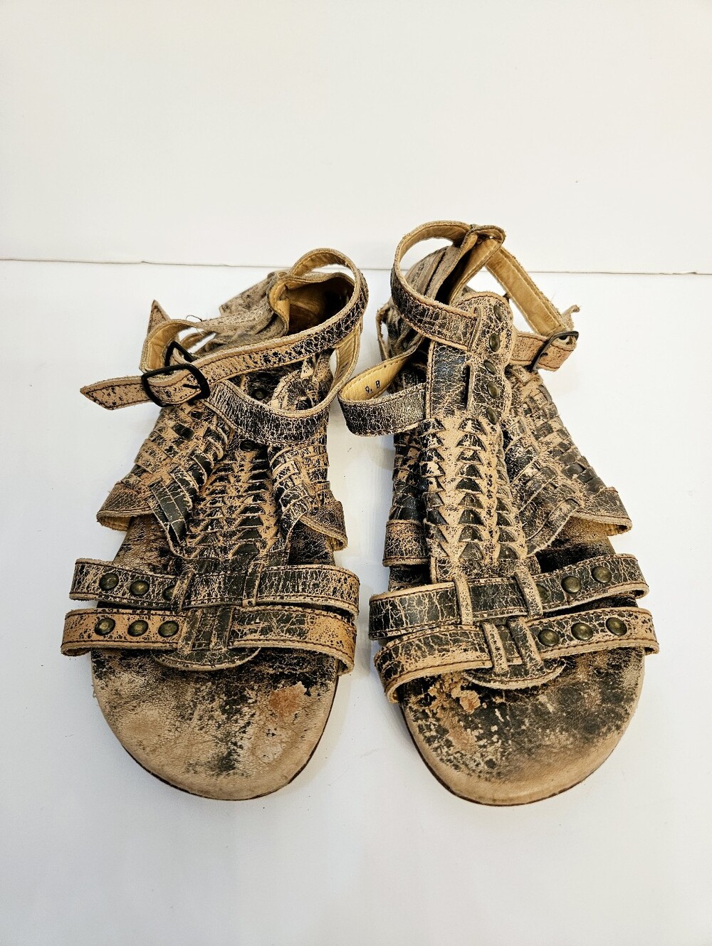 Bed Stu Claire III Gladiator Sandals Size 9 Leather EUC